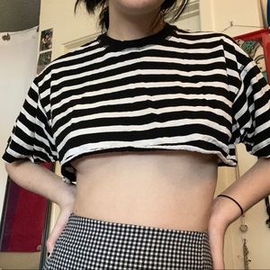 Topshop Striped crop top